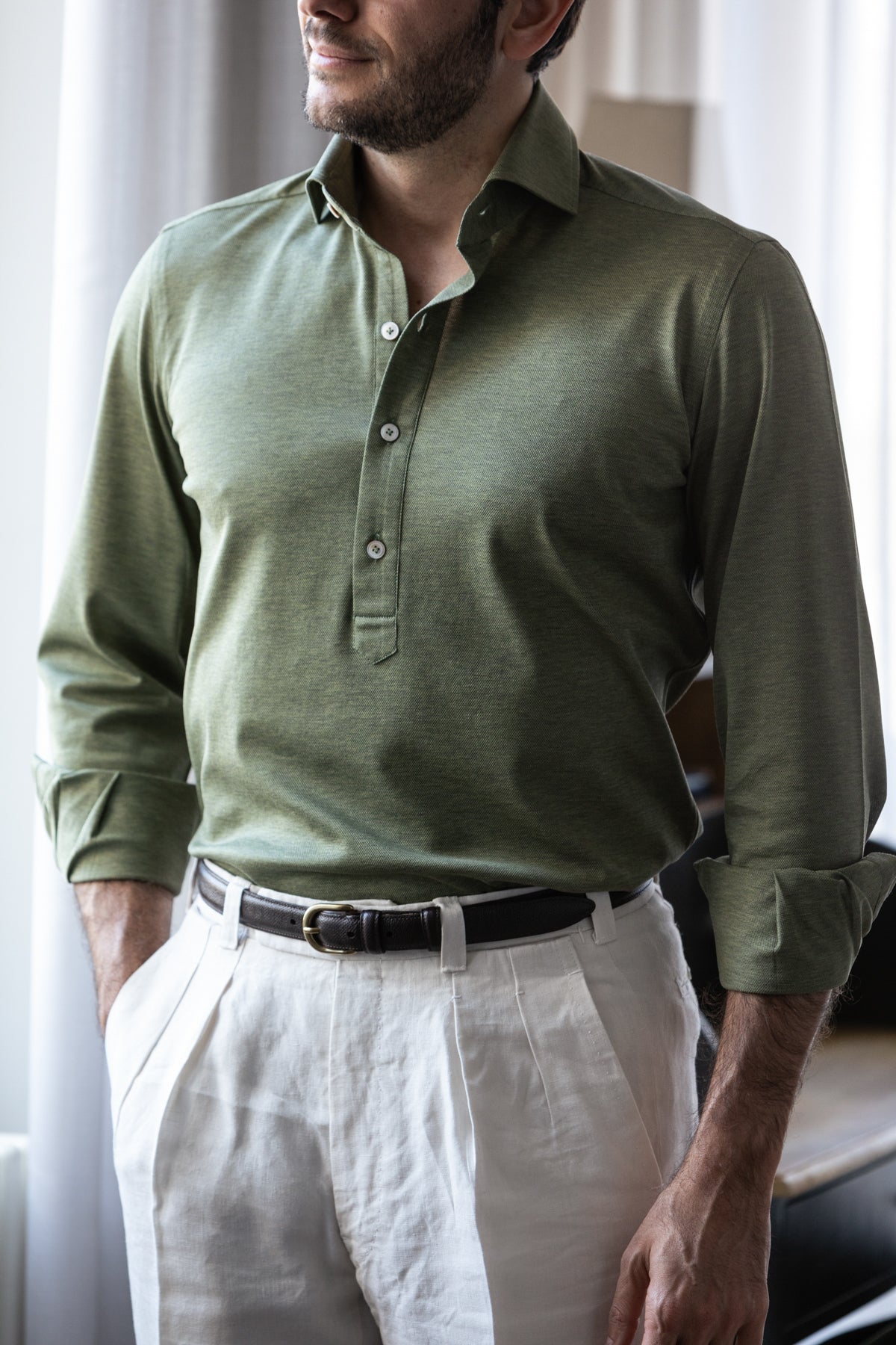Polo Manica Lunga VERDE