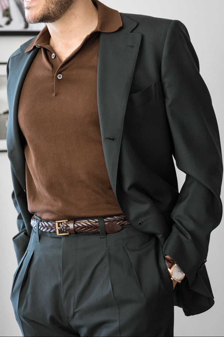 Polo Manica Corta MARRONE
