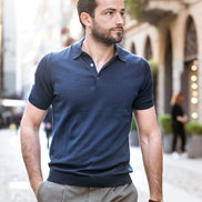 Polo Manica Corta Navy BLU