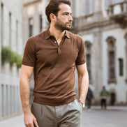 Polo Manica Corta MARRONE