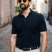 Polo Manica Corta Navy BLU