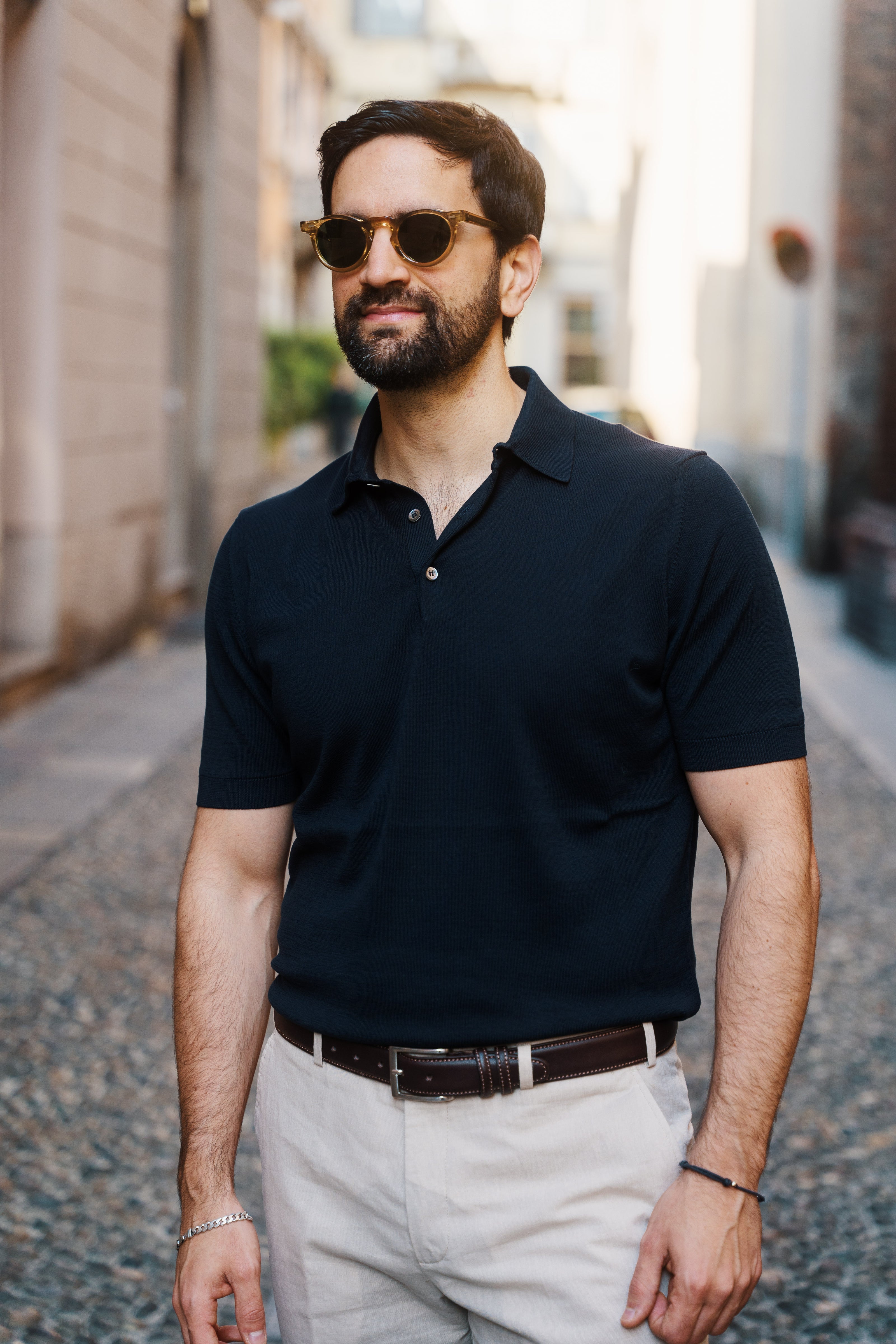 Polo Manica Corta Navy BLU