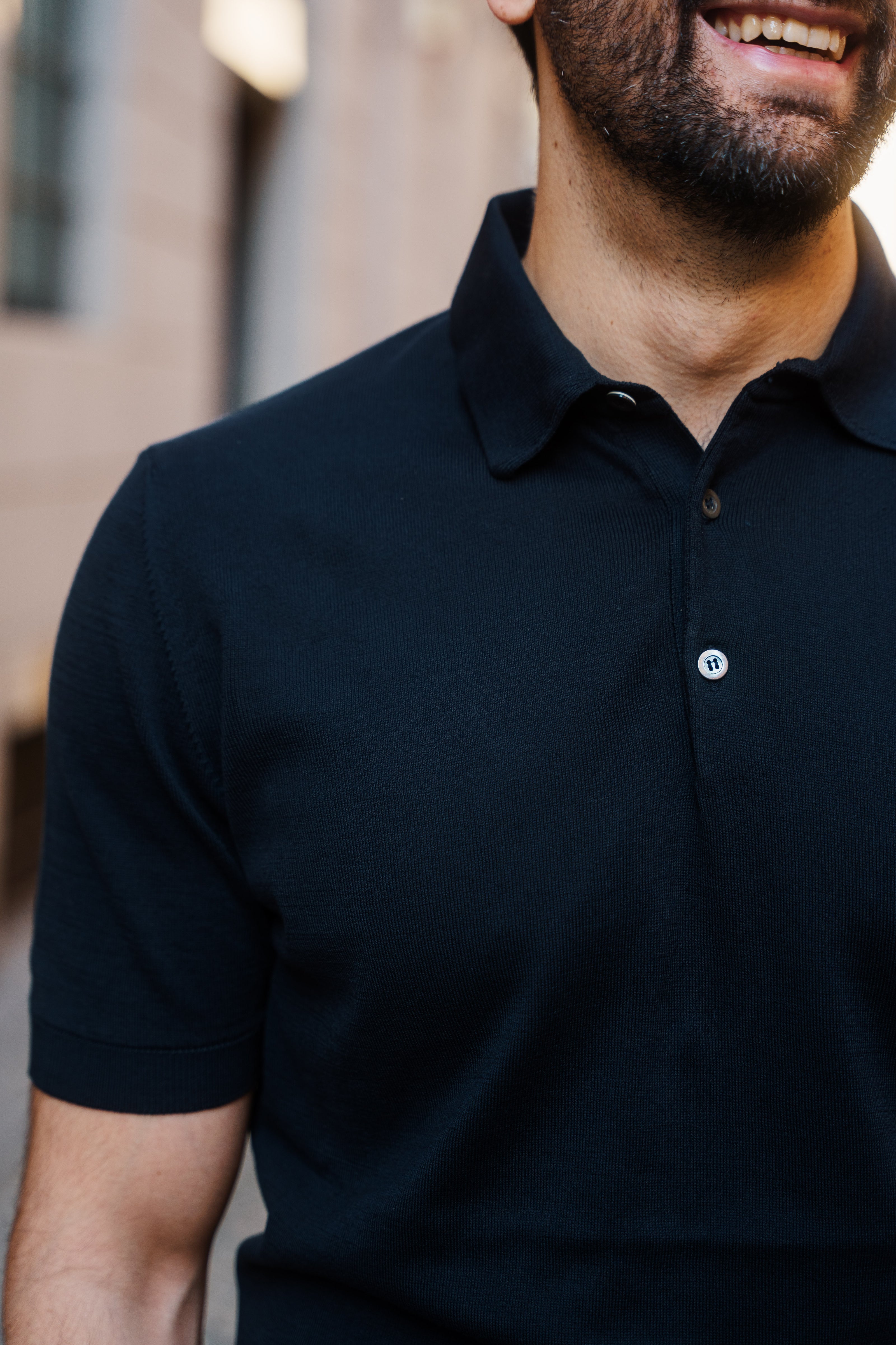 Polo Manica Corta Navy BLU