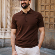 Polo Manica Corta MARRONE