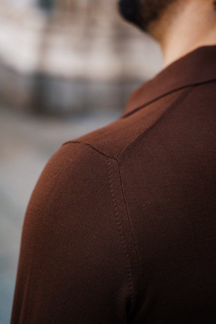 Polo Manica Corta MARRONE