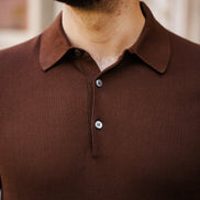 Polo Manica Corta MARRONE