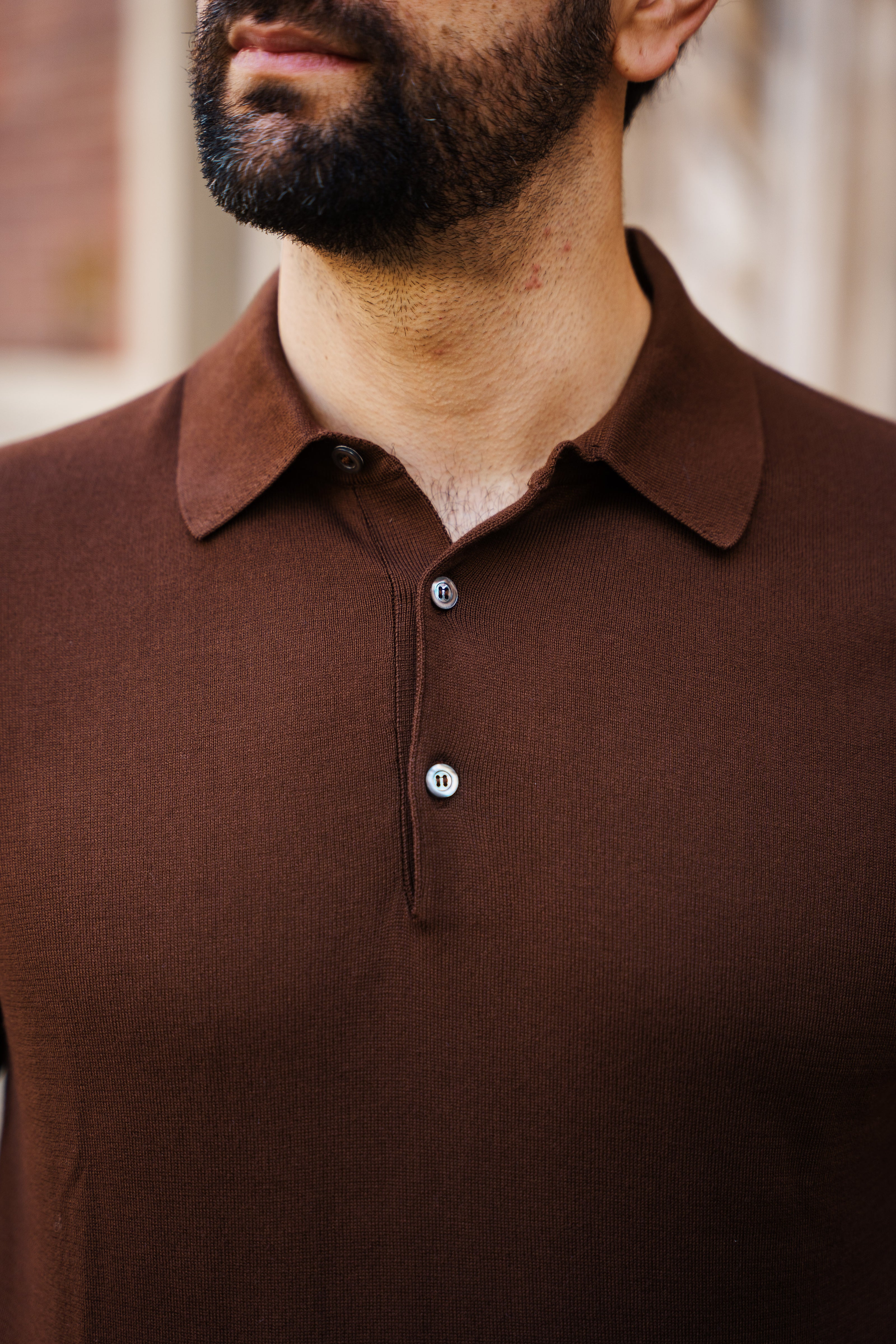 Polo Manica Corta MARRONE
