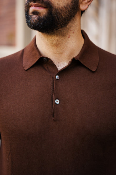 Polo Manica Corta MARRONE