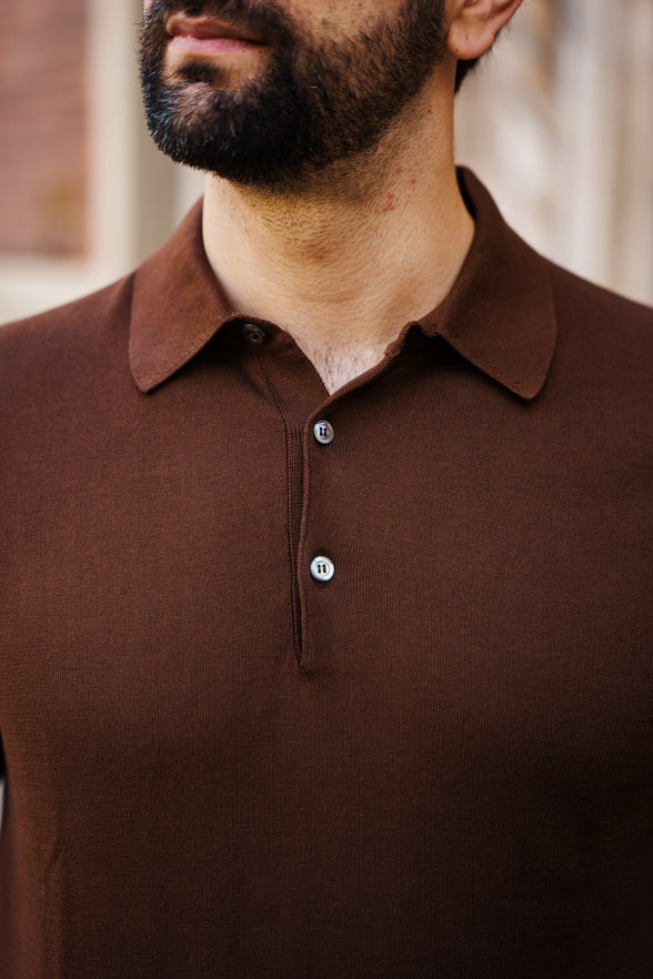Polo Manica Corta MARRONE