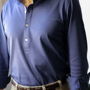 Polo Manica Lunga BLU