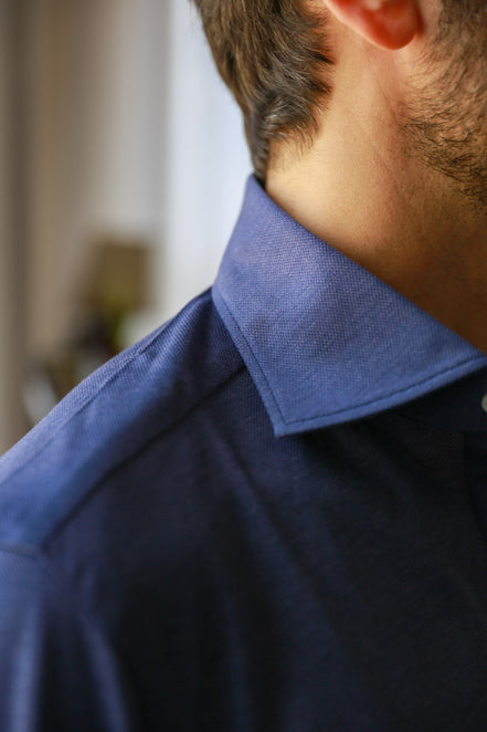 Polo Manica Lunga BLU
