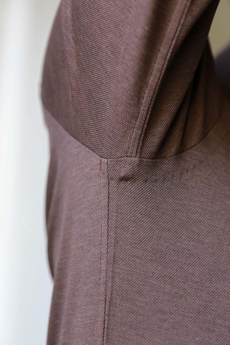 Polo Manica Lunga MARRONE