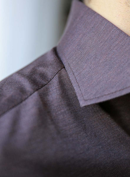 Polo Manica Lunga MARRONE