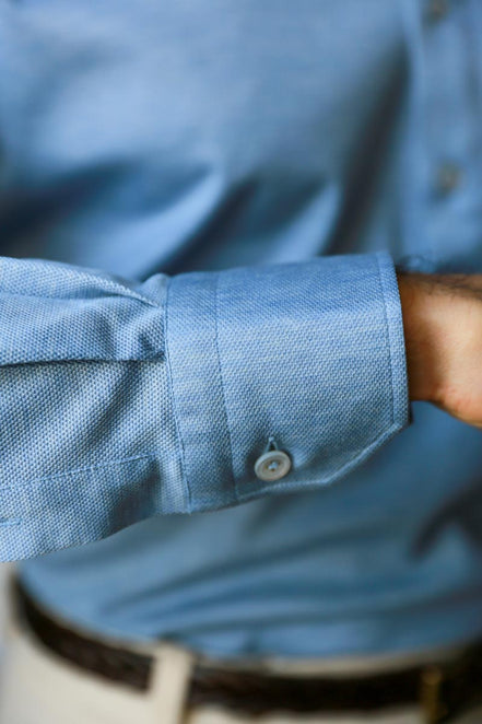 Polo Manica Lunga AZZURRO