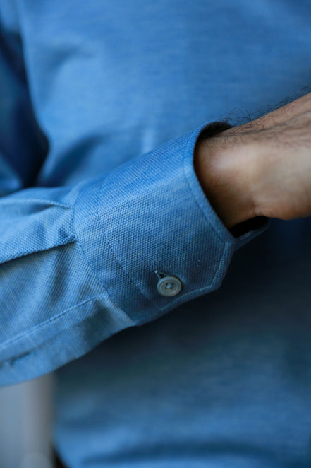 Polo Manica Lunga AZZURRO