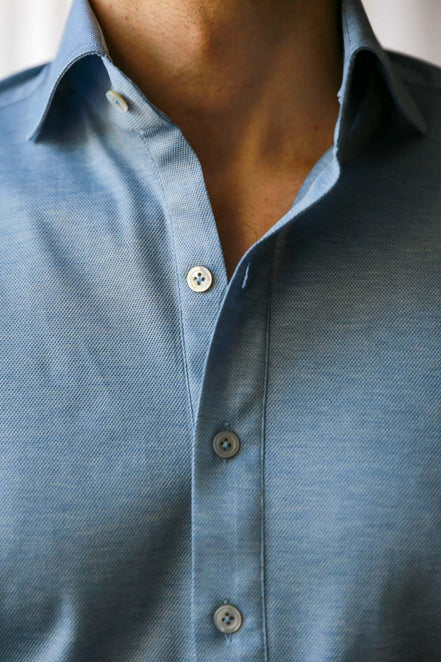Polo Manica Lunga AZZURRO