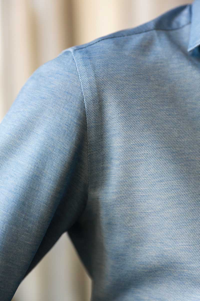 Polo Manica Lunga AZZURRO